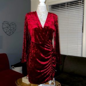 Betsy Johnson crushed velvet mini dress size L